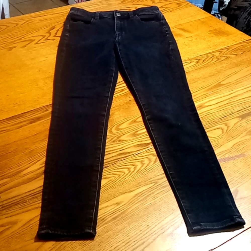 AMERICAN EAGLE Womens Jeans 25/ 27 FADED BLACK DENIM Pants Preowned Used